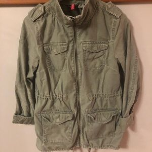 Green utility jacket